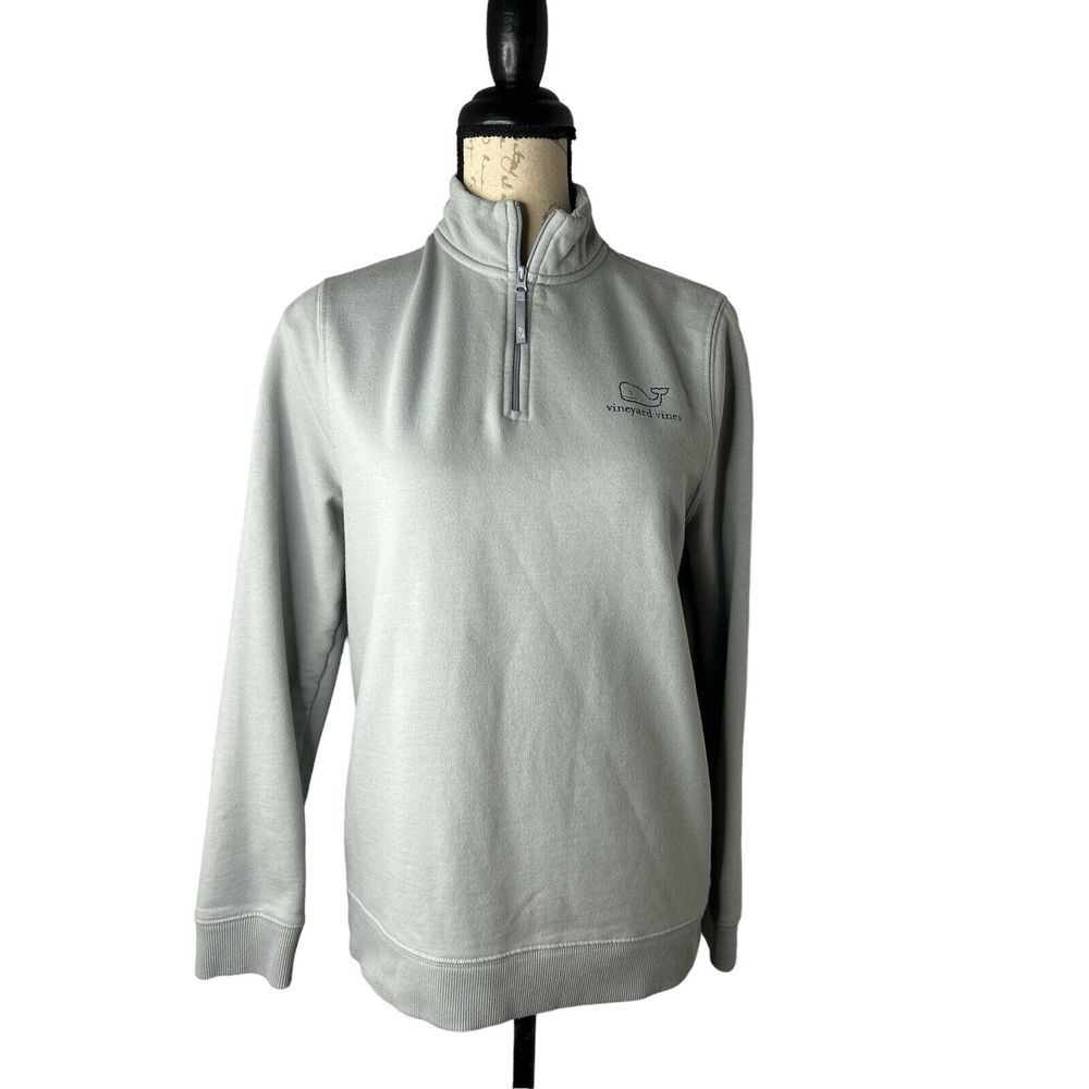 Vineyard Vines Kids XL 18 Gray Performance 1/4 Zip Pullover Sweatshirt Sweater